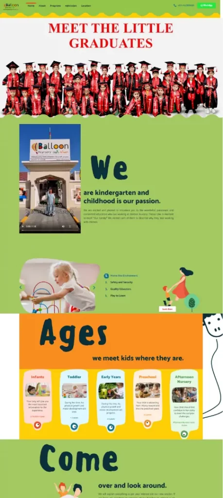 Website of Balloon Nursery