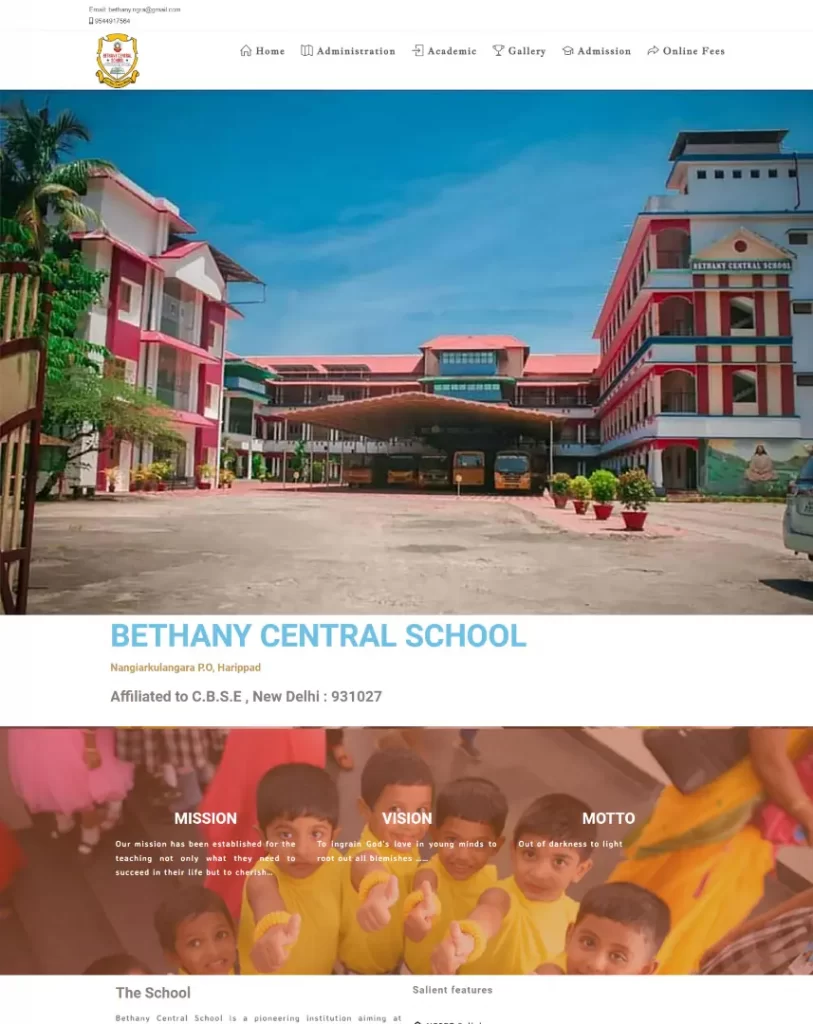 Website of Bethany Central School